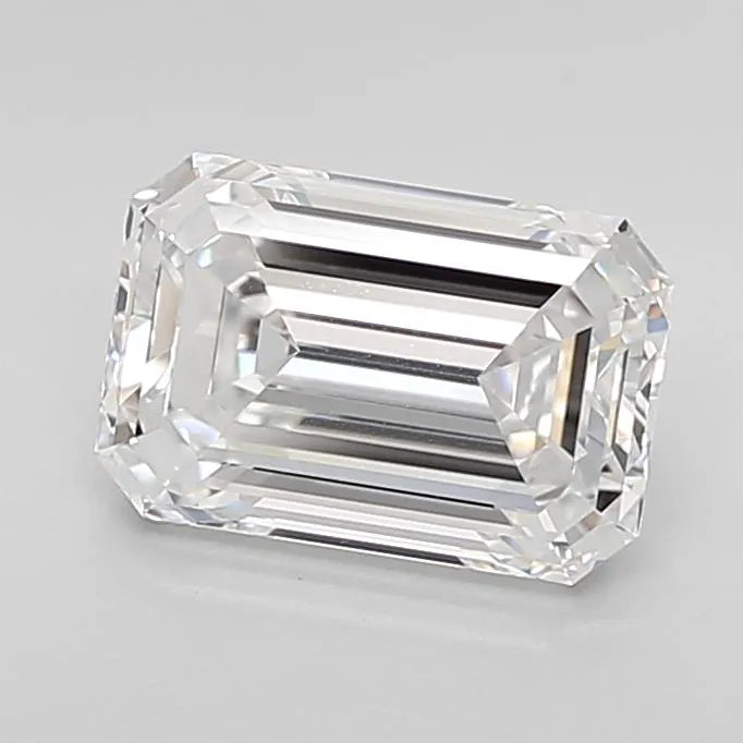 1.82ct Emerald Lab Grown Diamond (Colour D, Clarity IF, Cut EX, IGI Certified)