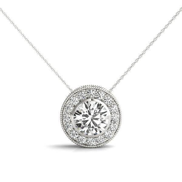 Oleander Halo Pendant, product view 3 | Southern Star Diamonds