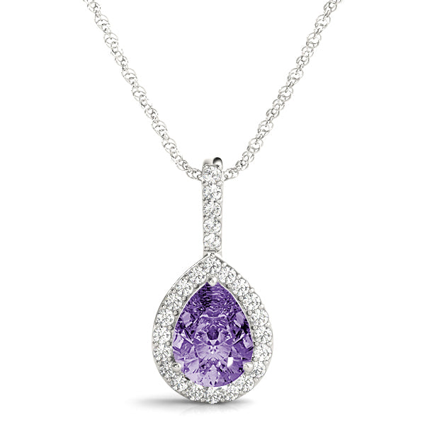 Clarkia Halo Pendant, product view 3 | Southern Star Diamonds
