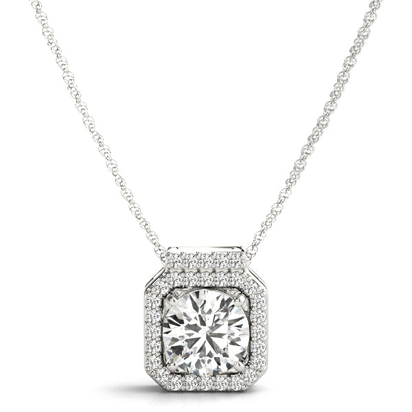 Rees Halo Pendant, product view 3 | Southern Star Diamonds