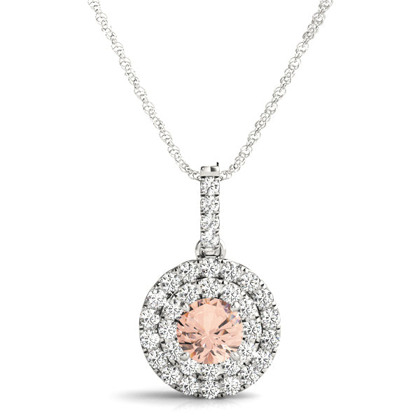 Clementine Halo Pendant, product view 3 | Southern Star Diamonds