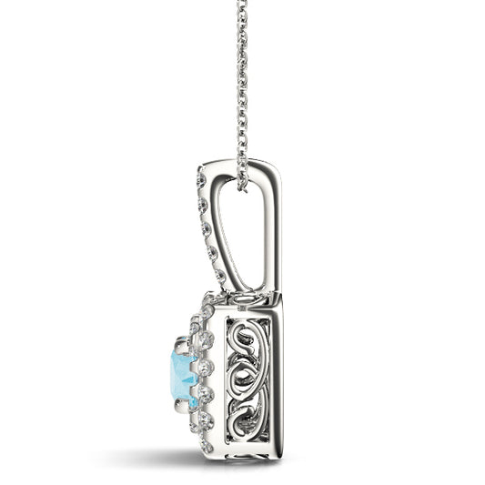 Tucker Double Cushion Halo Pendant, product view 2 | Southern Star Diamonds