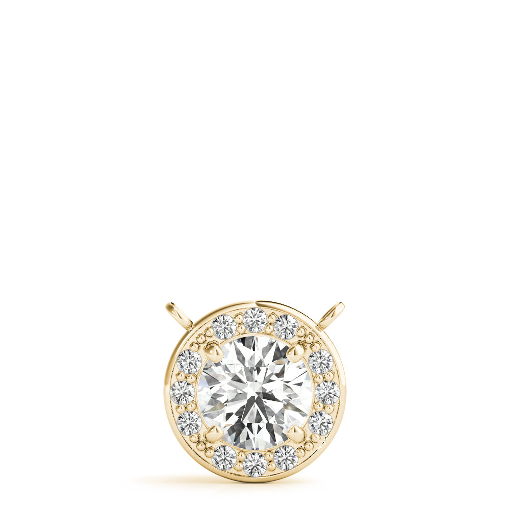Genevieve Round Halo Pendant, product view 3 | Southern Star Diamonds