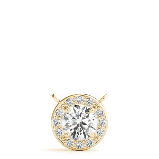 Heather Round Halo Pendant, product view 3 | Southern Star Diamonds