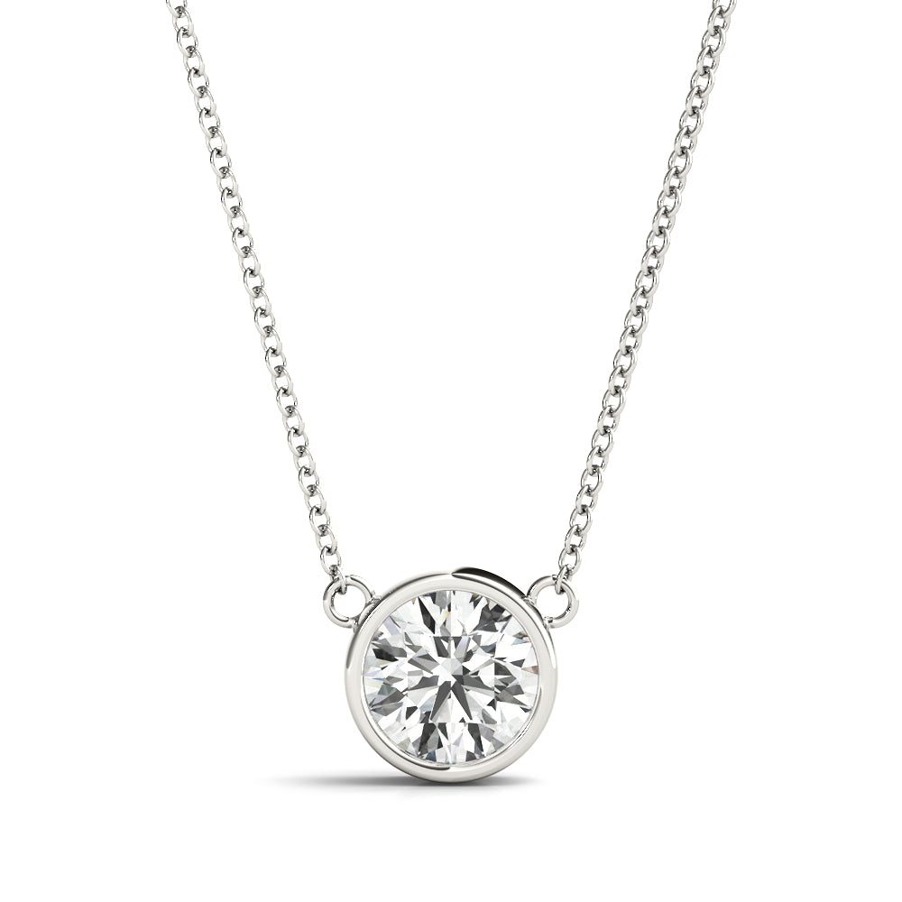 Solitaire Bezel Set Diamond Pendant, product view 3 | Southern Star Diamonds