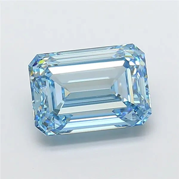 4.01ct Emerald Lab Grown Diamond (Colour Fancy Vivid Blue, Clarity VS1, IGI Certified)