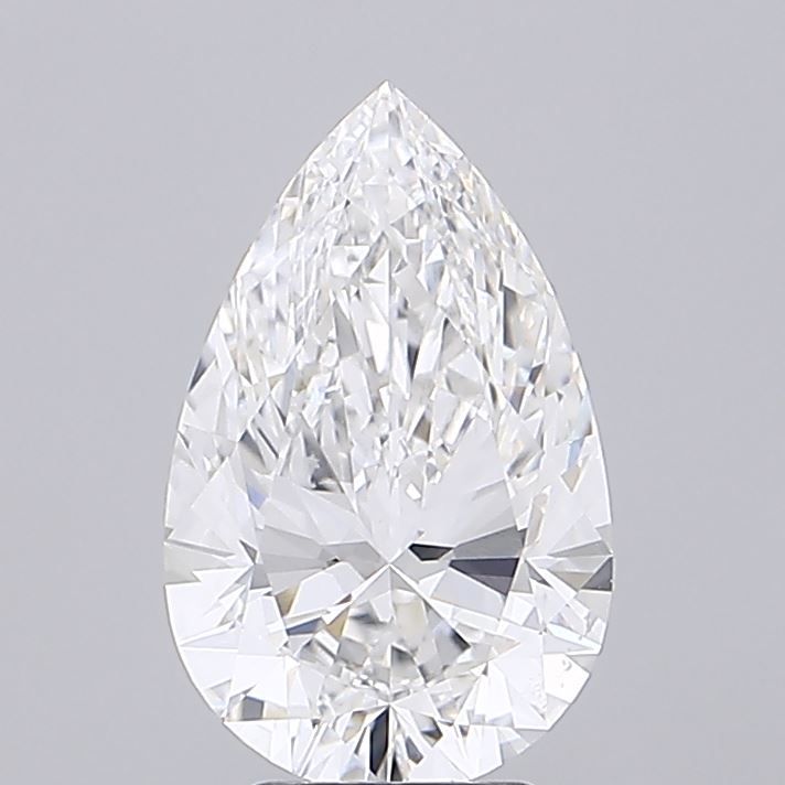 Custom Pear Claw Solitaire with Wrap Around Hidden Halo and Pave Band Engagement Ring