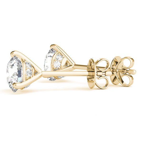 Clover Solitaire Earrings, product view 3 | Southern Star Diamonds