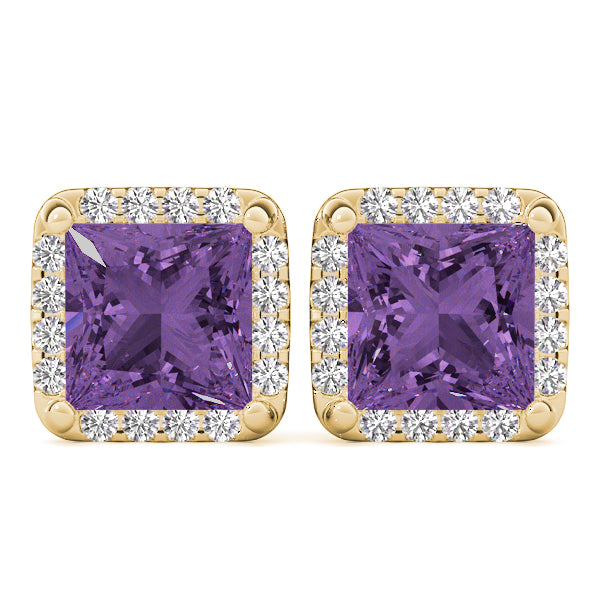Roberts Square Halo Earrings, product view 3 | Southern Star Diamonds
