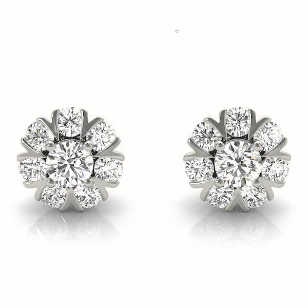 Freesia Cluster Earrings, product view 3 | Southern Star Diamonds