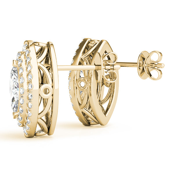 Arkley Double Halo Marquise Earrings, product view 3 | Southern Star Diamonds