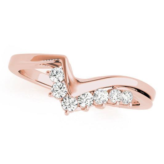 Tulip Curved Wedding Band, product view 2 | Southern Star Diamonds