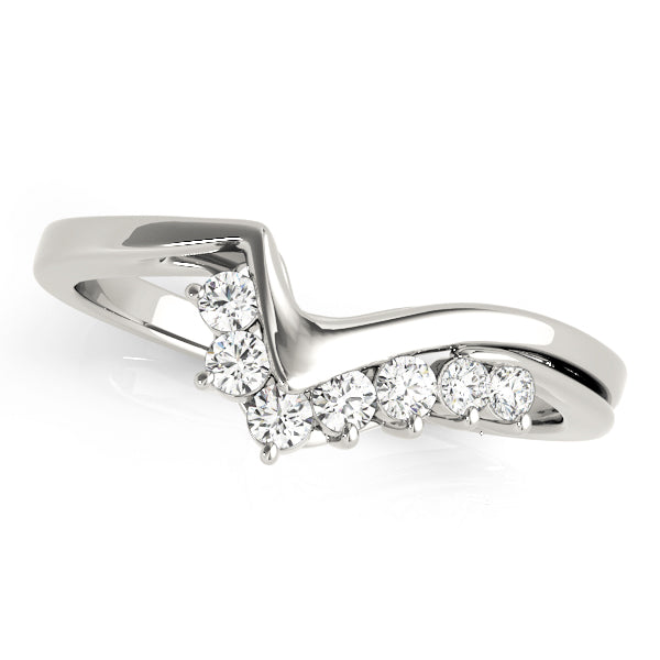 Tulip Curved Wedding Band, product view 3 | Southern Star Diamonds