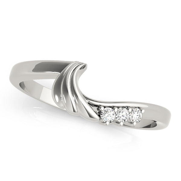 Cosette Curved Wedding Band, product view 3 | Southern Star Diamonds