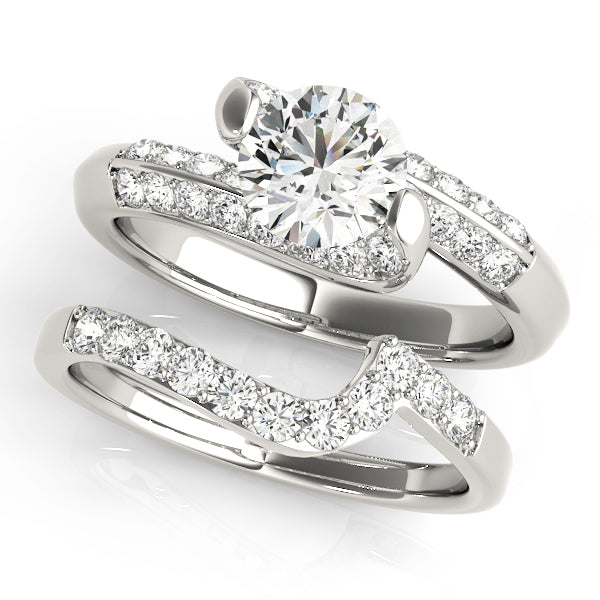 Gompholobium Multirow Engagement Ring - On Set