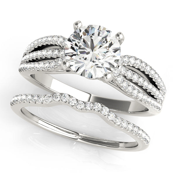 Daviesia Multirow Engagement Ring - On Set
