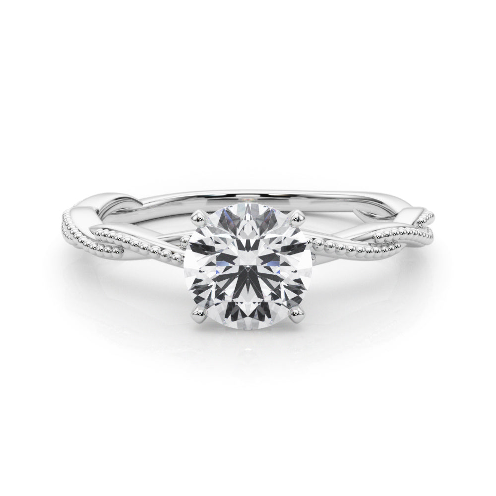 Adansonia Unique Engagement Ring - On Set