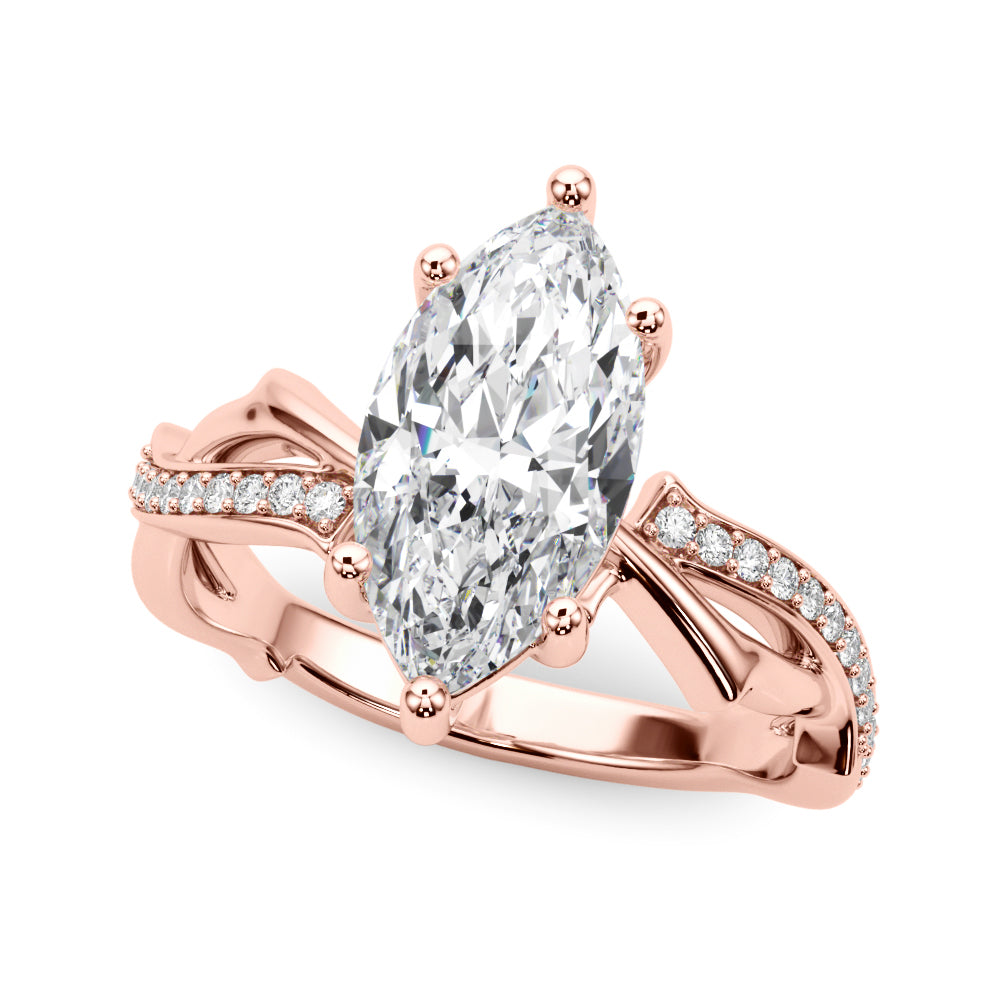Twisted Shank Engagement Ring