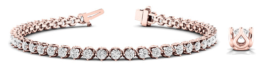 Thryptomene 4 Prong Inline Bracelet, product view 2 | Southern Star Diamonds