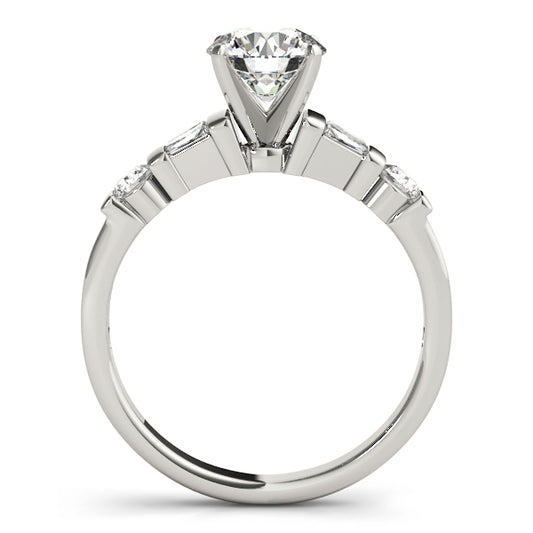 Nasturtium Three Stone Engagement Ring - Side