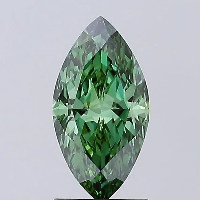 1.51ct Marquise Lab Grown Diamond (Colour Fancy Vivid Green, Clarity VS1, IGI Certified)