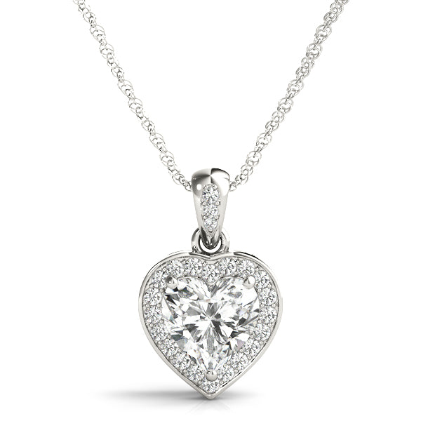 Heart Shaped Halo Pendant, product view 3 | Southern Star Diamonds