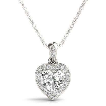 Heart Shaped Halo Pendant, product view 3 | Southern Star Diamonds