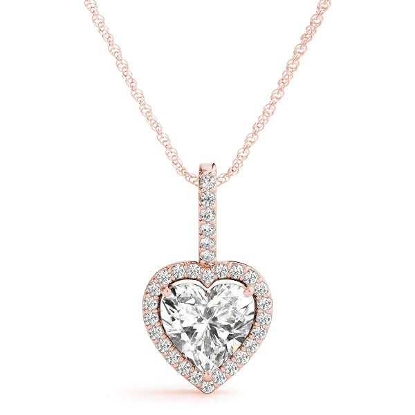 Heart Shape Halo Pendant, product view 2 | Southern Star Diamonds