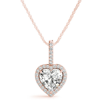Heart Shape Halo Pendant, product view 2 | Southern Star Diamonds