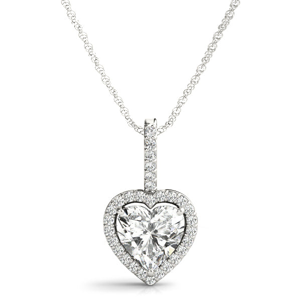 Heart Shape Halo Pendant, product view 3 | Southern Star Diamonds
