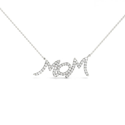 Mom Script Diamond Pendant, product view 3 | Southern Star Diamonds