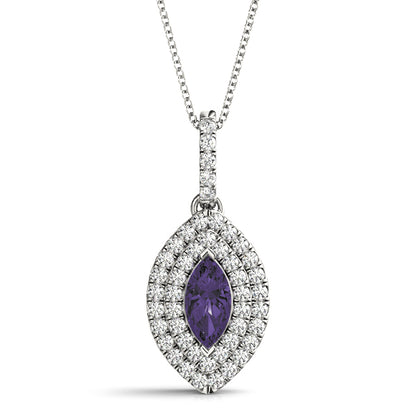 Pendants Marquise 7x3.5 Double Halo
