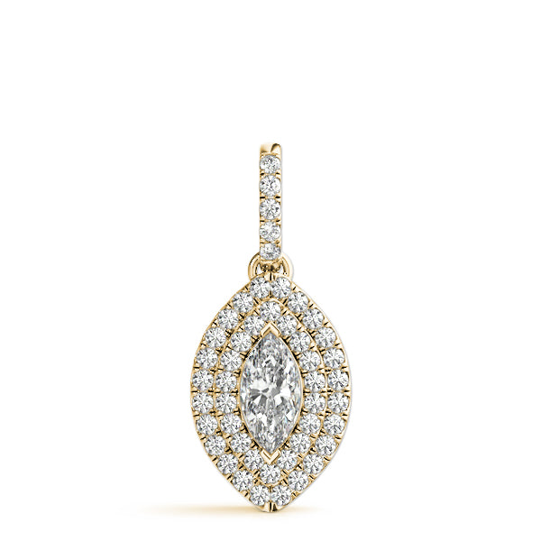 Pendants Marquise 7x3.5 Double Halo