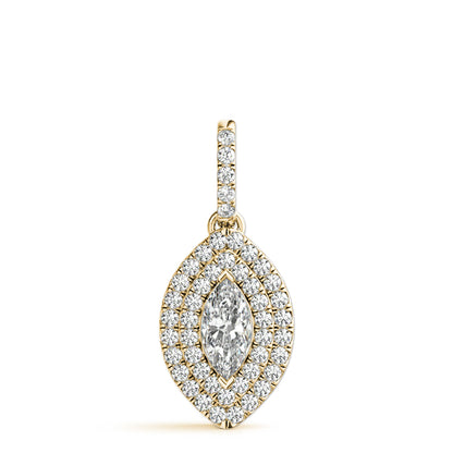 Pendants Marquise 7x3.5 Double Halo