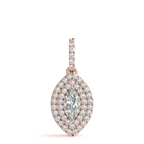 Pendants Marquise 7x3.5 Double Halo