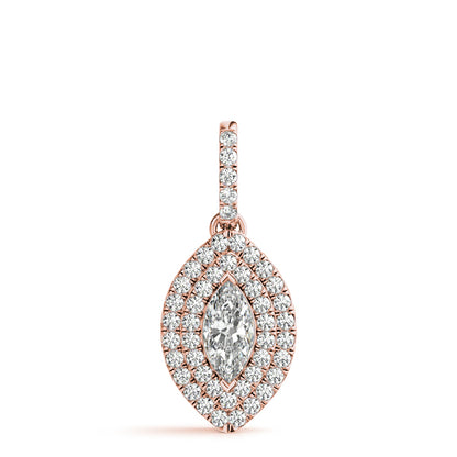 Pendants Marquise 7x3.5 Double Halo