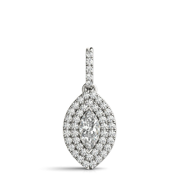 Pendants Marquise 7x3.5 Double Halo
