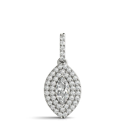 Pendants Marquise 7x3.5 Double Halo