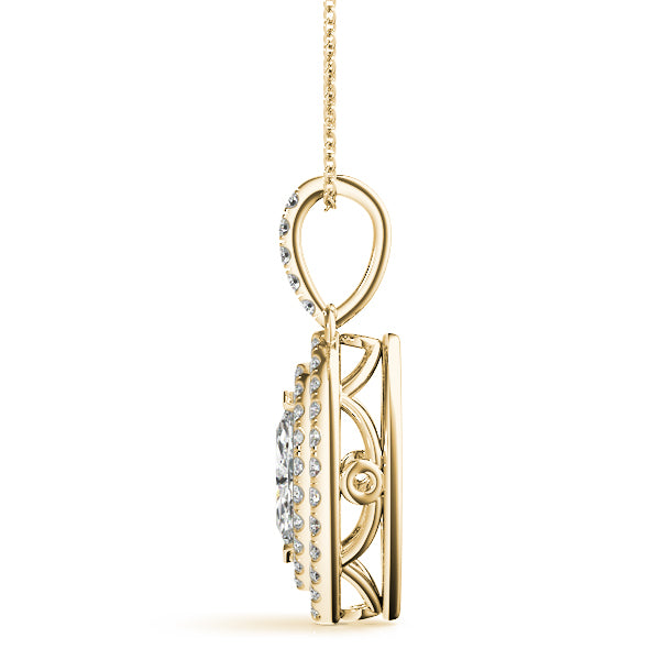 Pendants Marquise 7x3.5 Double Halo