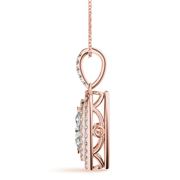 Pendants Marquise 7x3.5 Double Halo