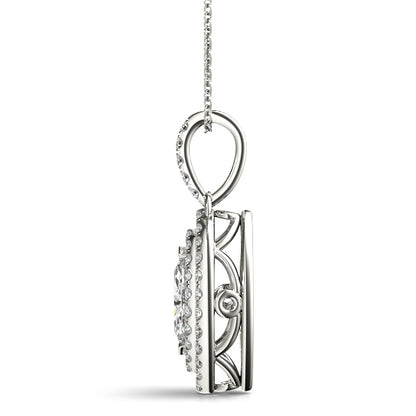 Pendants Marquise 7x3.5 Double Halo