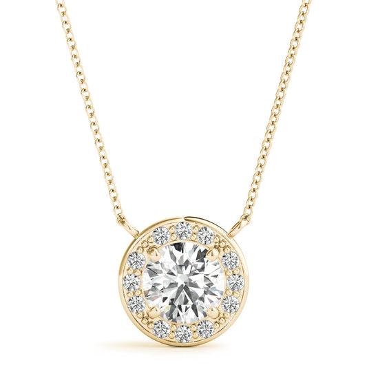 Round Halo Pendant