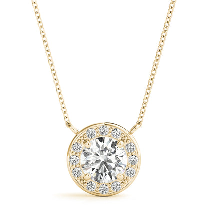 Azalea Round Halo Pendant, product view 2 | Southern Star Diamonds