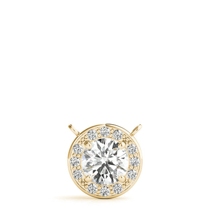 Azalea Round Halo Pendant, product view 3 | Southern Star Diamonds