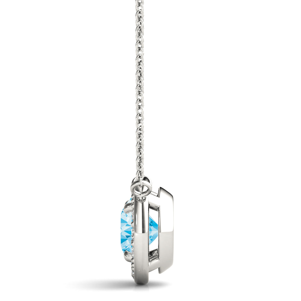 Round Halo Pendant