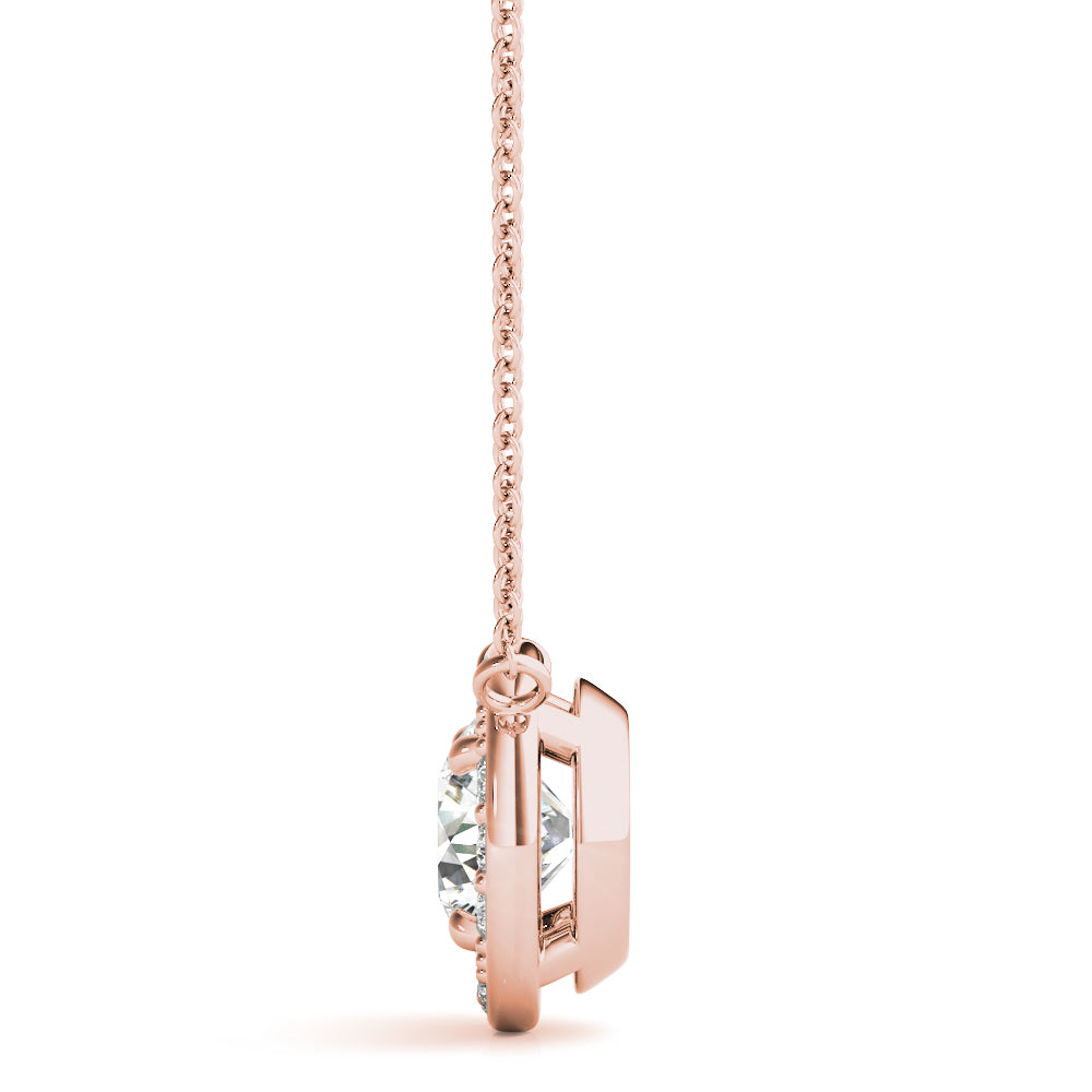 Round Halo Pendant