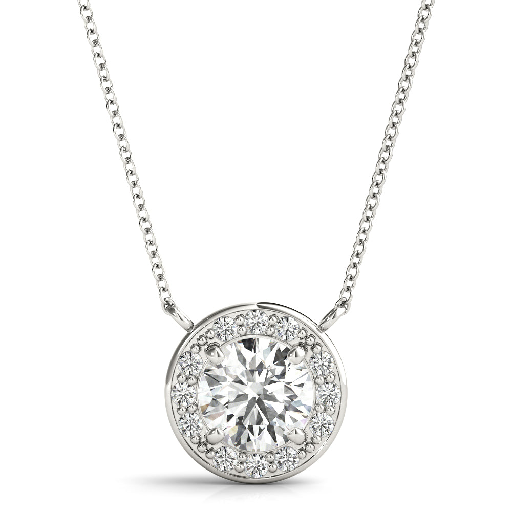 Round Halo Pendant