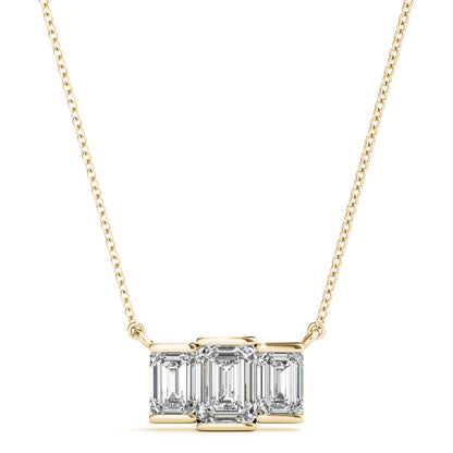 Three Stone Emerald Cut Pendant | Southern Star Diamonds