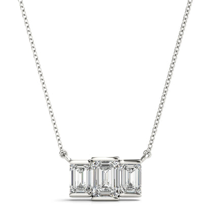 Three Stone Emerald Cut Pendant, product view 3 | Southern Star Diamonds