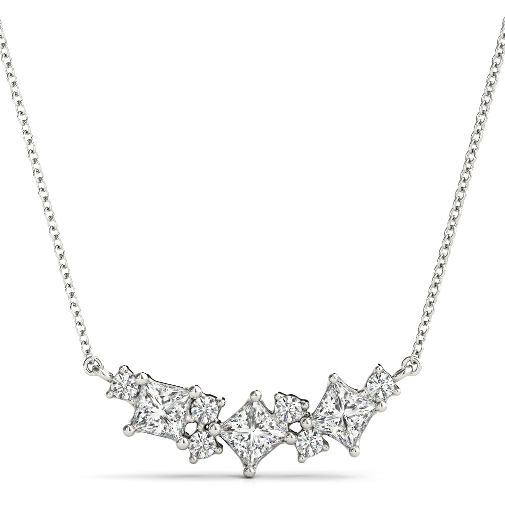Princess Cut Bar Diamond Pendant with Round Accents, product view 3 | Southern Star Diamonds